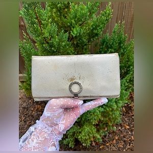 Bvlgari white long wallet